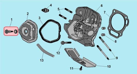 Детали головки цилиндра Champion G420HKE