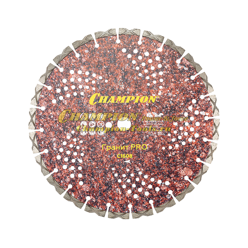 Диск алмазный CHAMPION гранит PRO 350/25,4/10 Laser Granitek