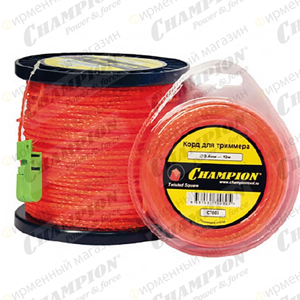 Корд триммерный Champion Square Twist DUO 2.0мм *15м (витой квадрат)