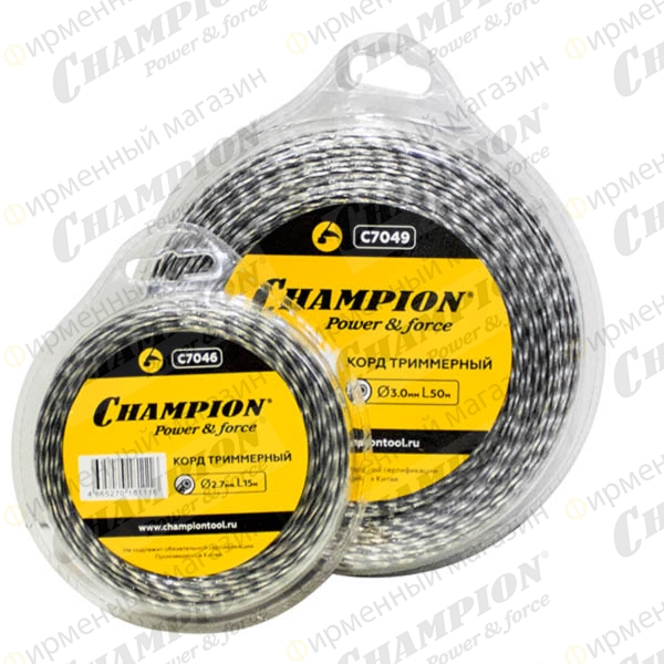 Корд триммерный Champion Tri-twist 2.7мм*15м (витой треугольник)